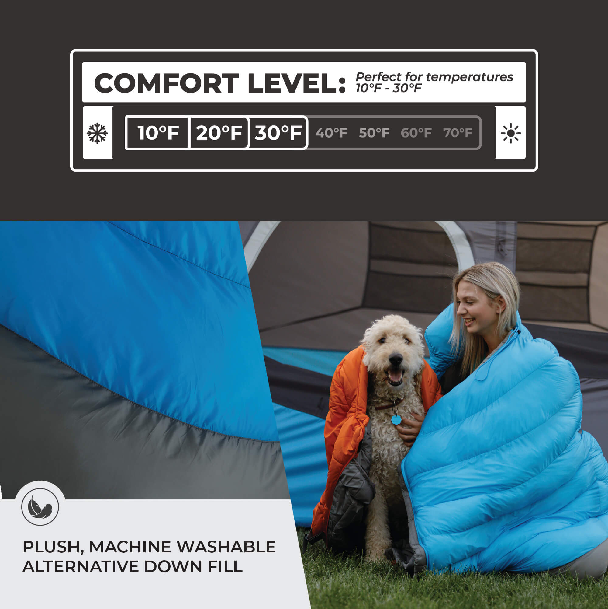 10 Degree Mummy Sleeping Bag - Image 2