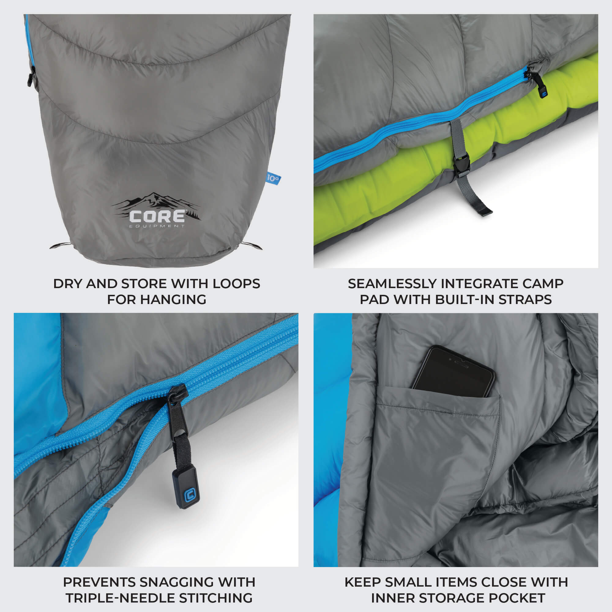 10 Degree Mummy Sleeping Bag - Image 4