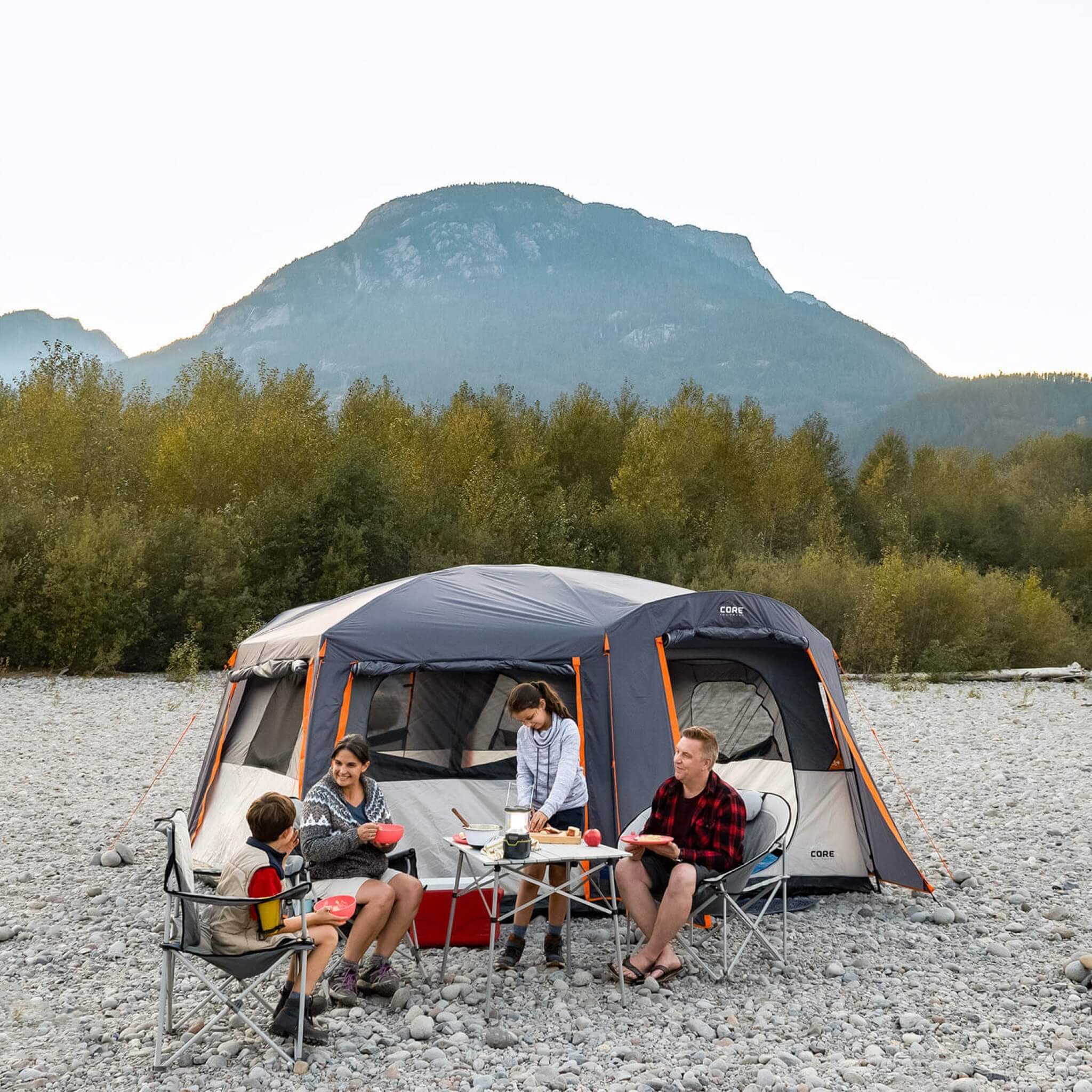 10 Person Straight Wall Cabin Tent with Full Rainfly - Image 2
