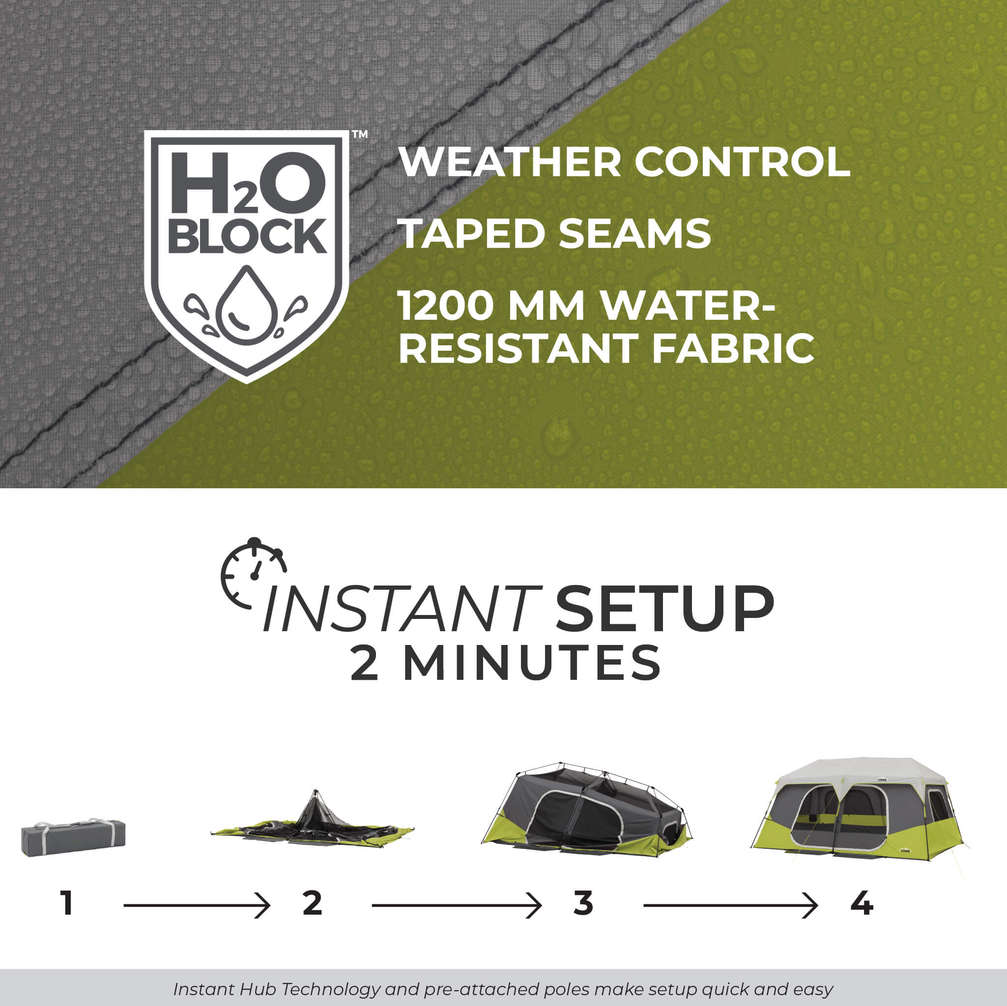 10 Person Instant Cabin Tent - Image 4