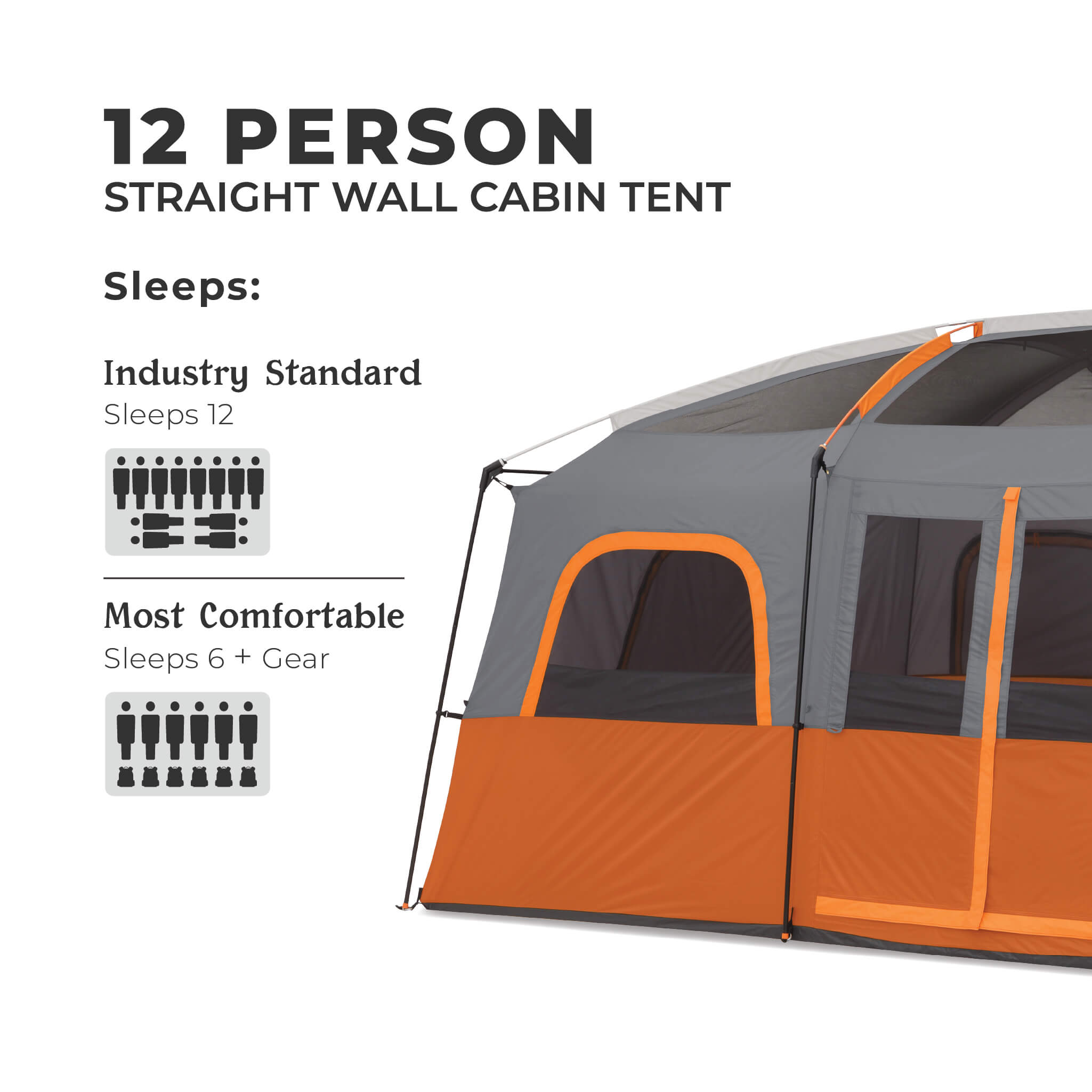 12 Person Straight Wall Cabin Tent - Image 6