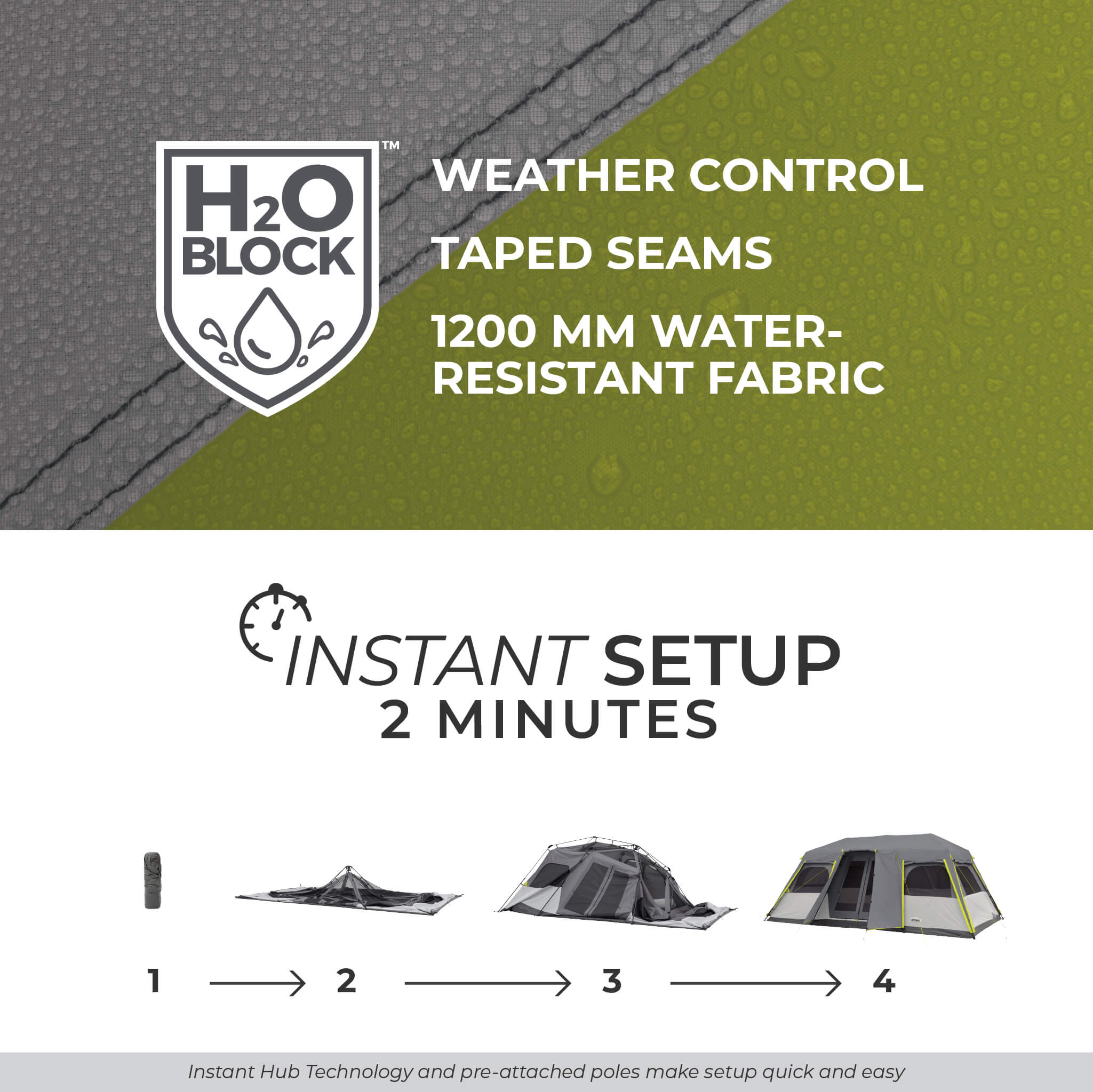 12 Person Instant Cabin Tent with Full Rainfly - Image 5