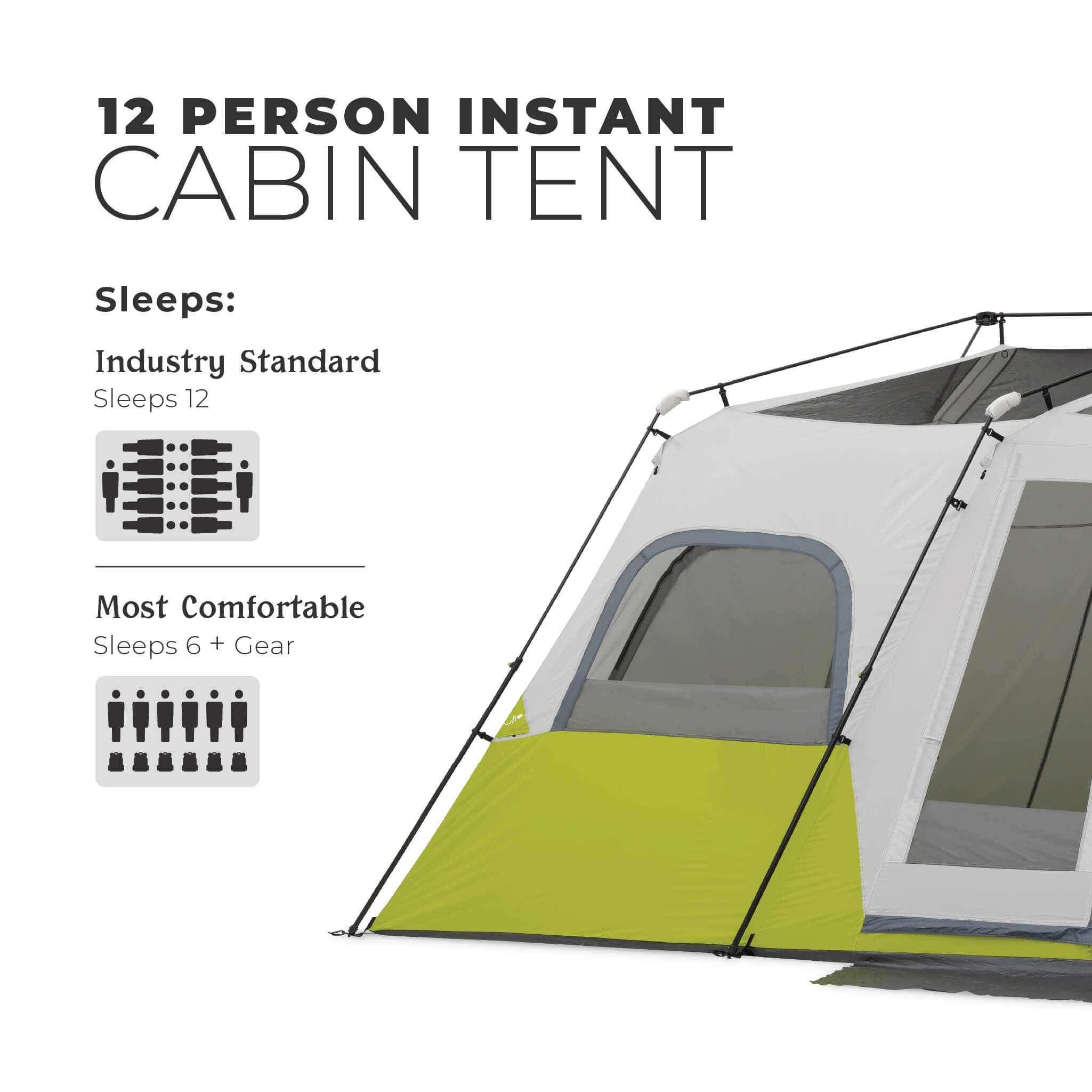 12 Person Instant Cabin Tent - Image 6