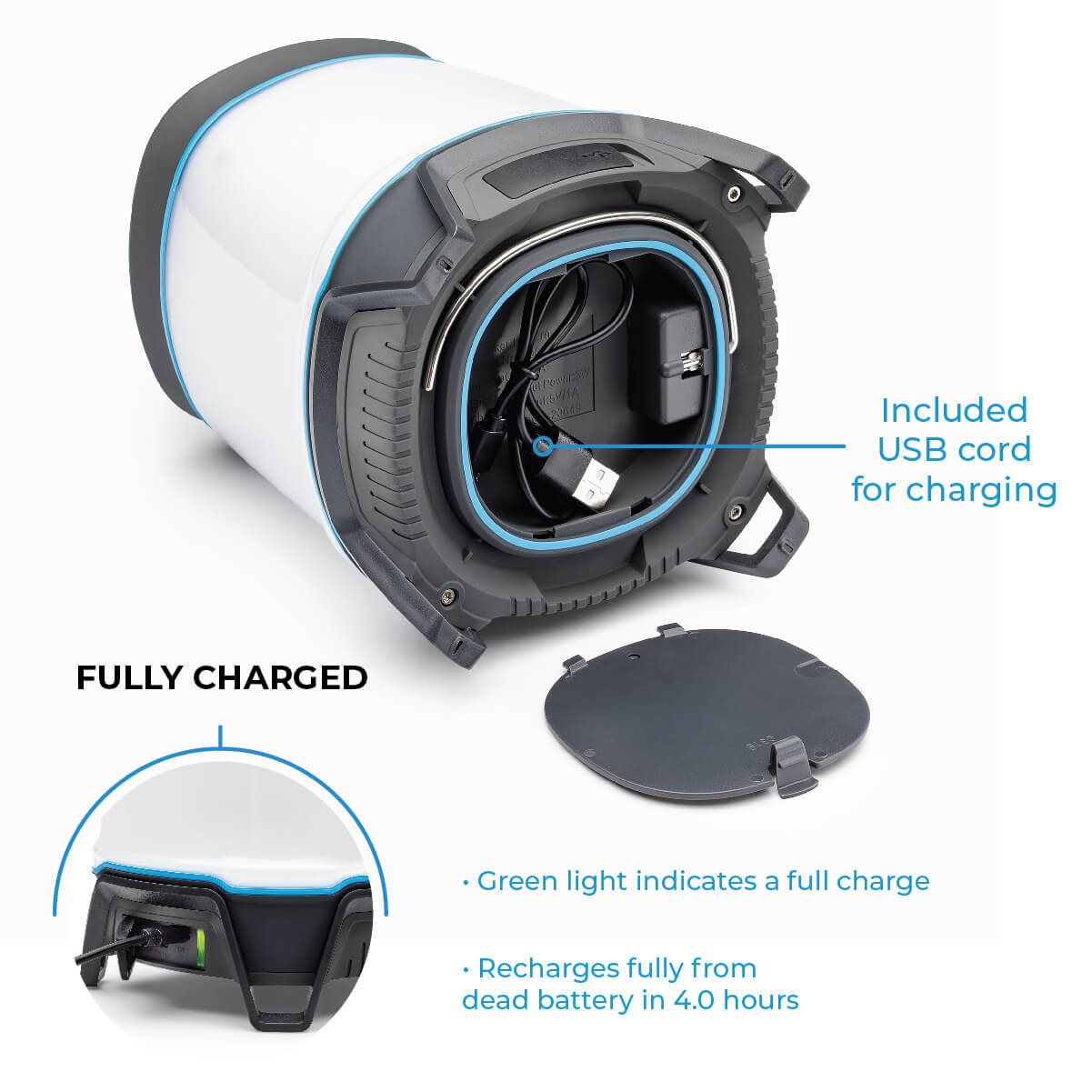 1250 Lumen Rechargeable Lantern with Bluetooth Speaker - Image 8