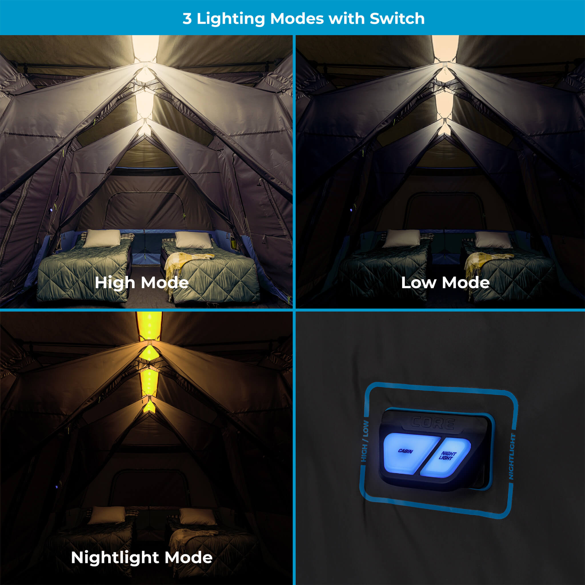 12' x 10' Lighted Instant Screen House - Image 3