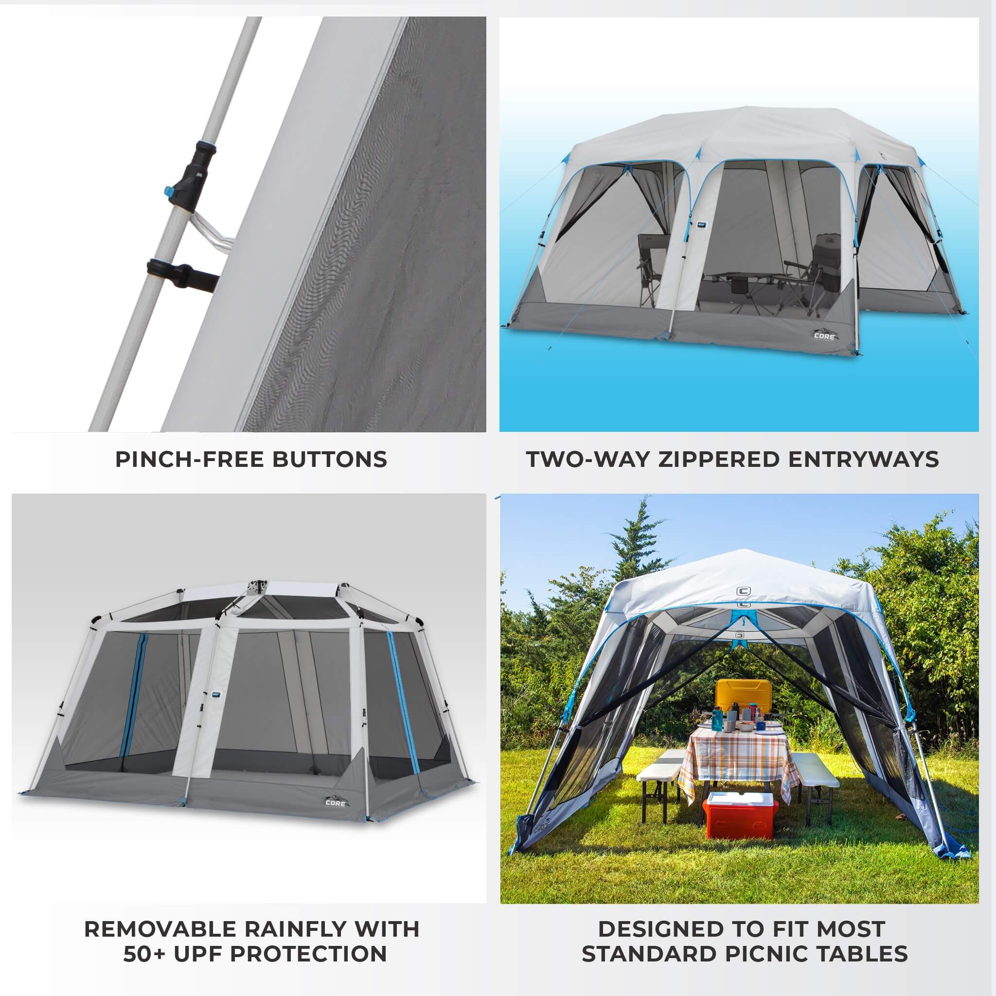 12' x 10' Lighted Instant Screen House - Image 4