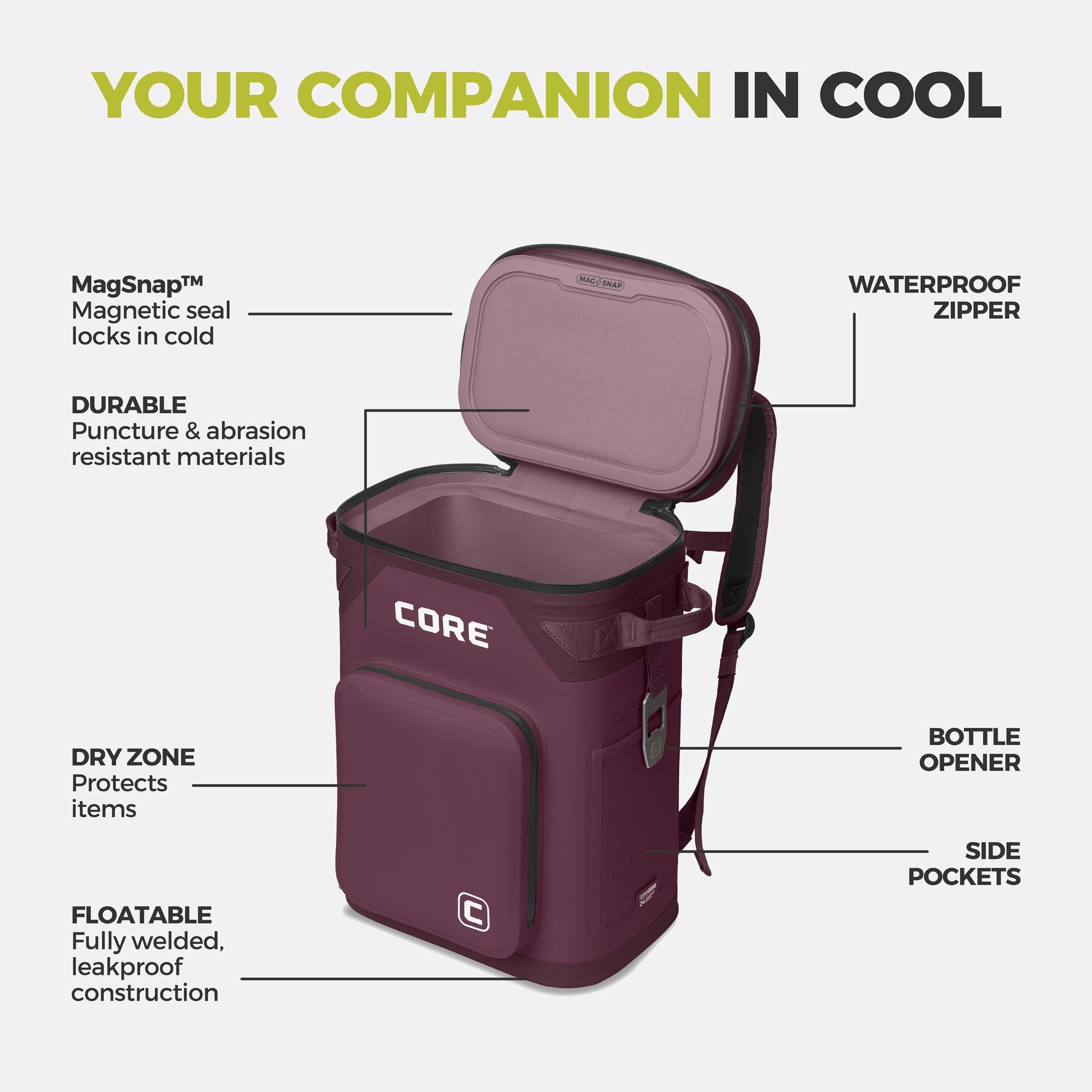 CLIMAKEEP 24 Can Magnetic Backpack Soft Cooler - Image 21