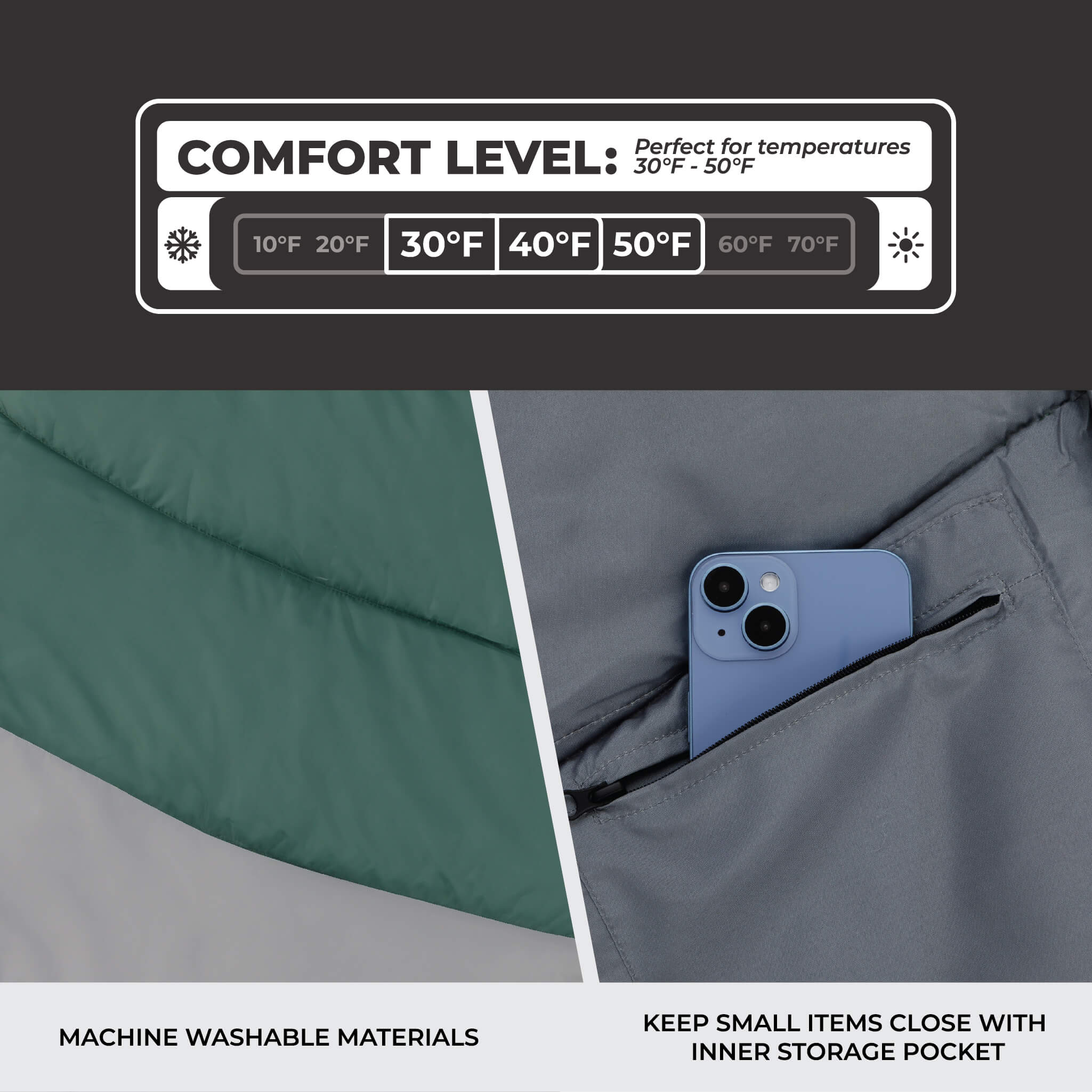 30 Degree Sleeping Bag - Image 6