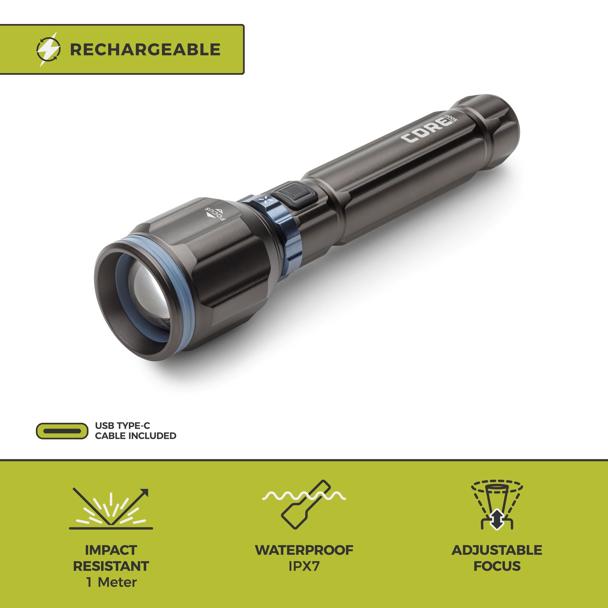3000 Lumen Rechargeable Flashlight - Image 3