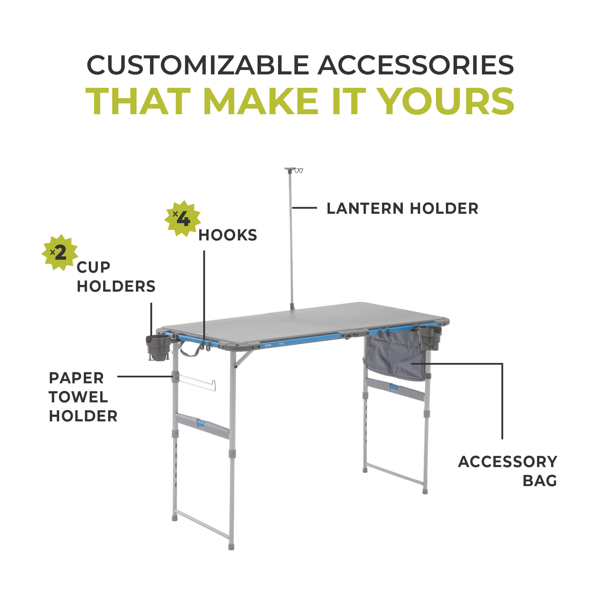 4 Foot FlexRail Outdoor Camp Table - Image 3