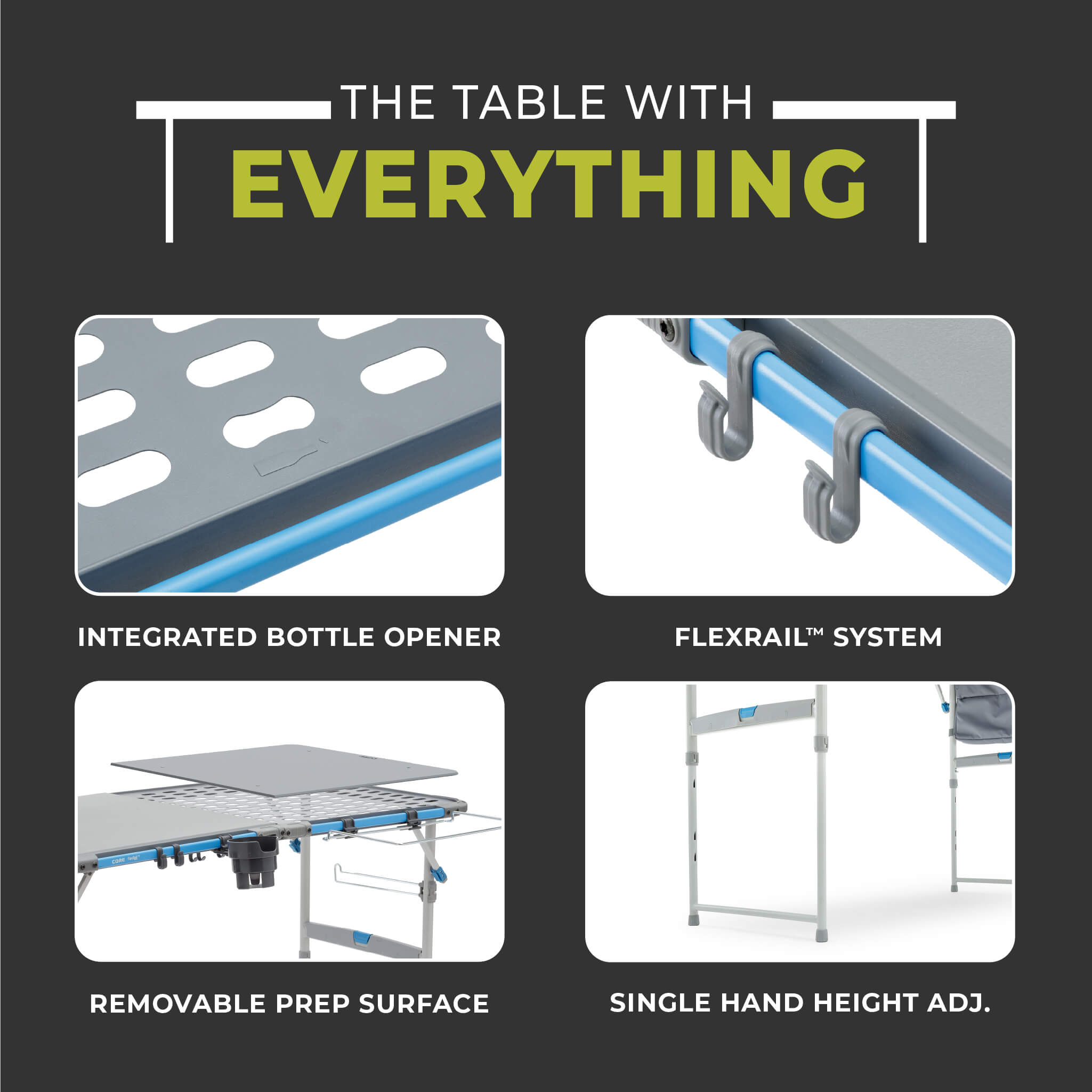 4 Foot FlexRail Outdoor Prep & Cook Table - Image 6