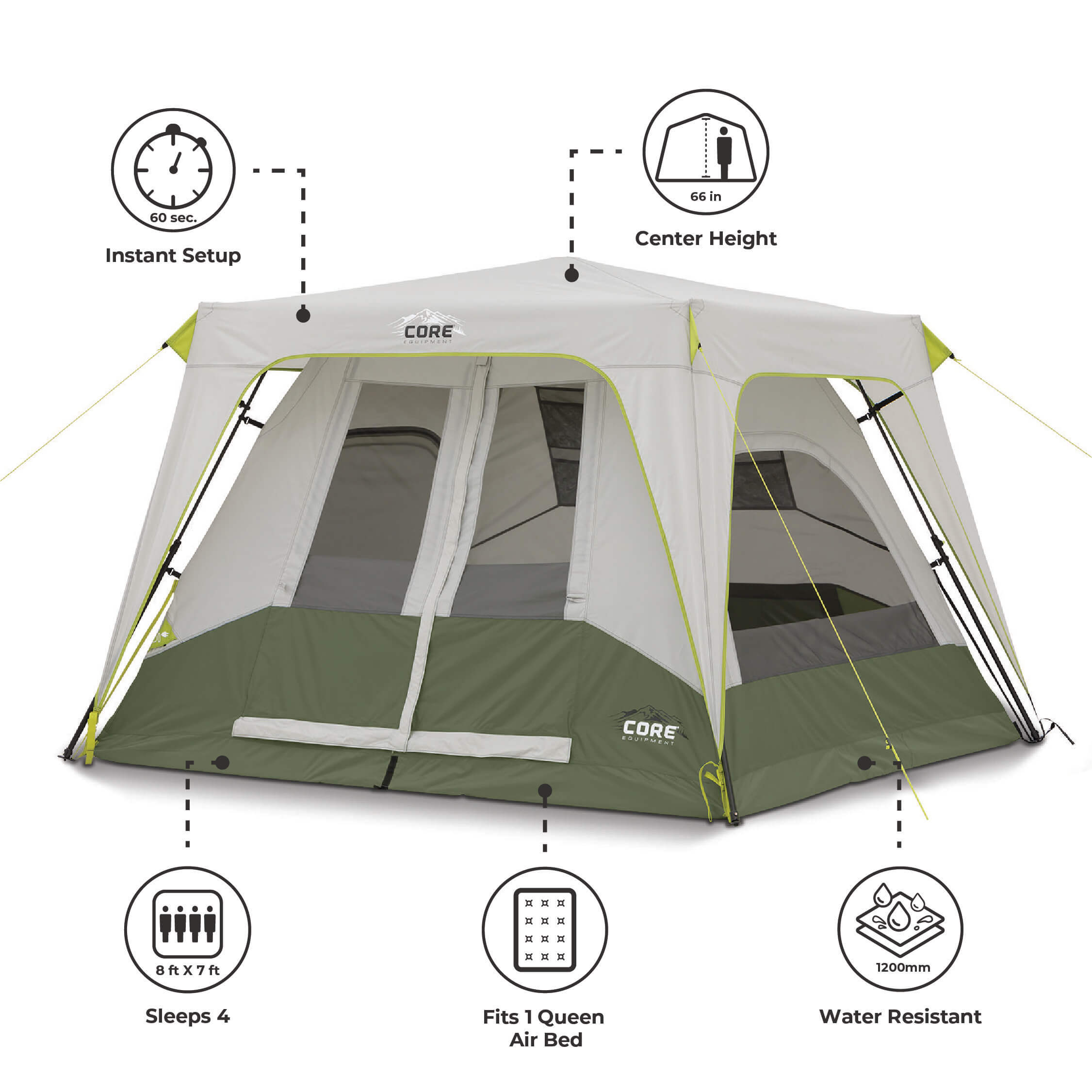 4 Person Instant Cabin Performance Tent - Image 3