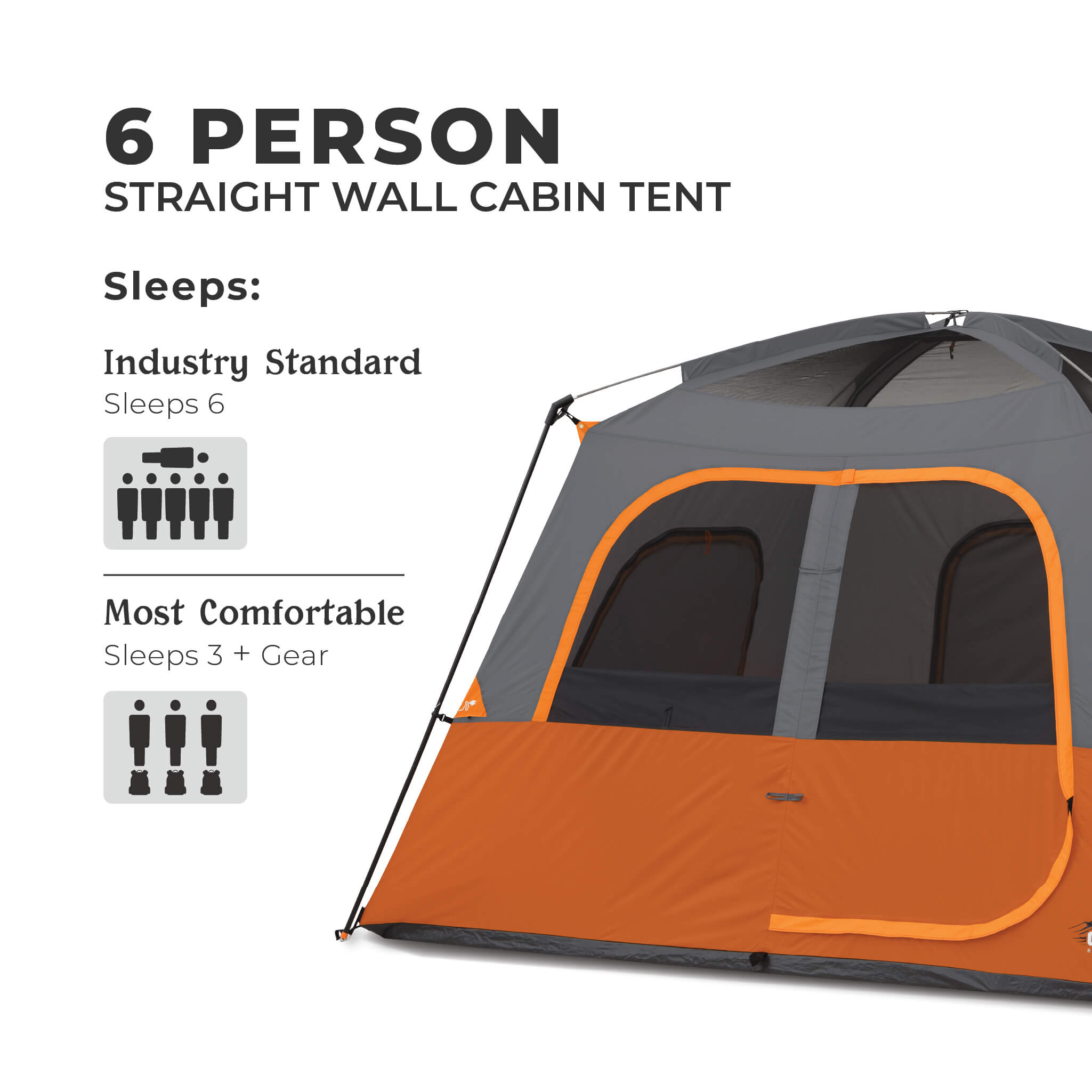 6 Person Straight Wall Cabin Tent - Image 6