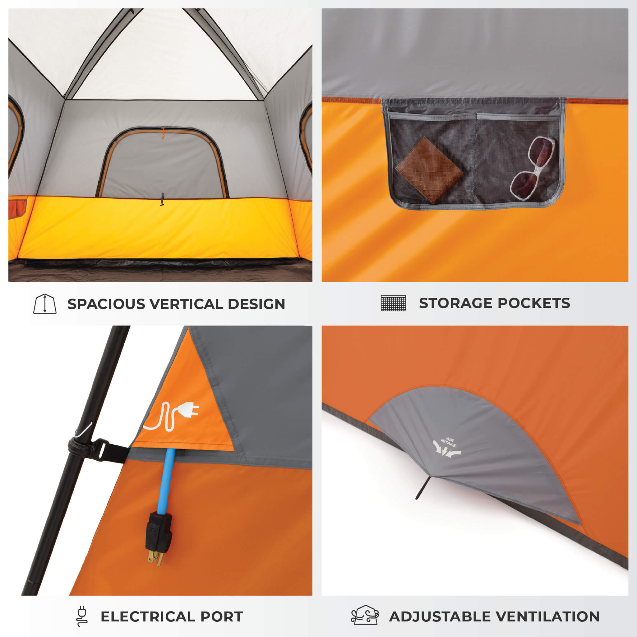 6 Person Straight Wall Cabin Tent - Image 5