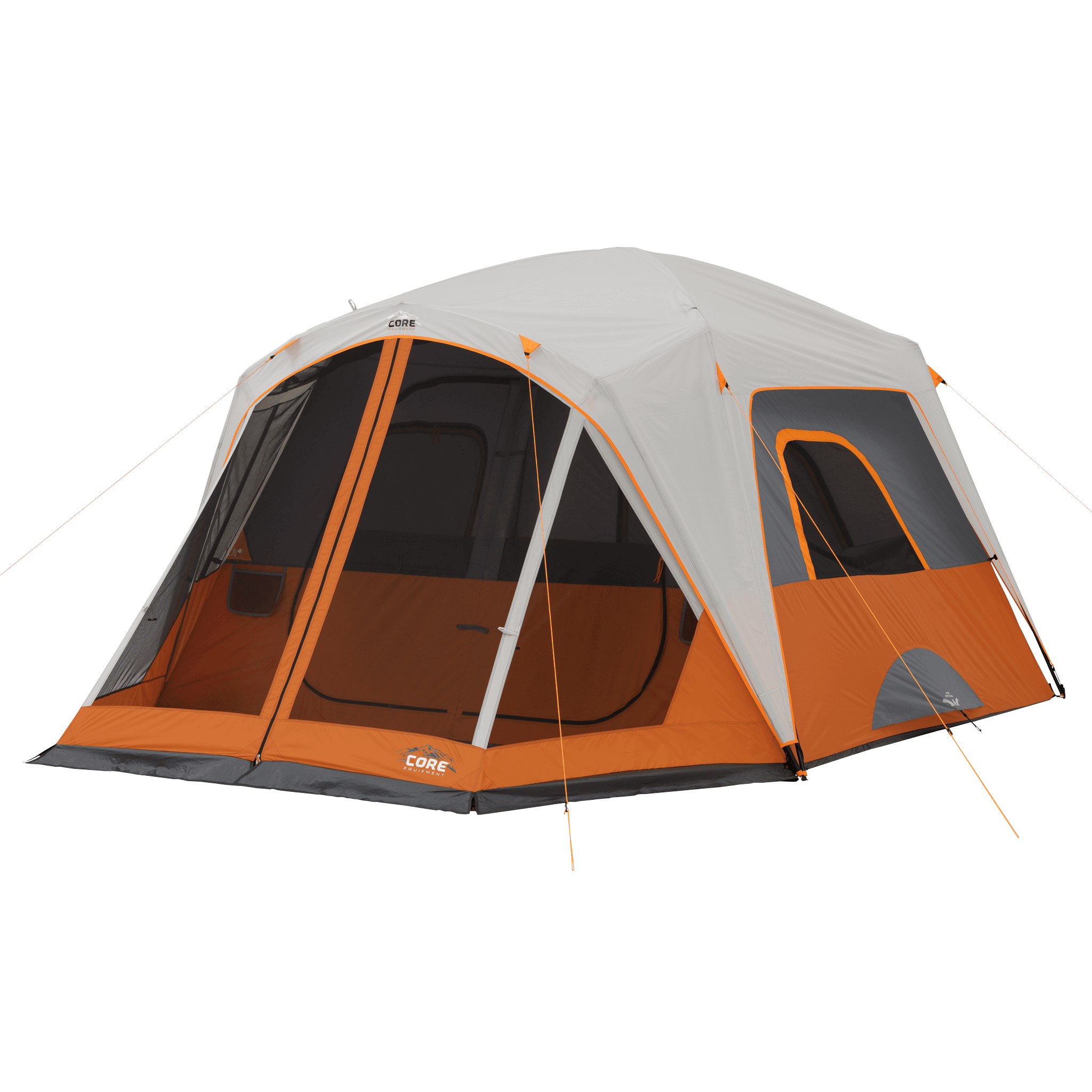 6 Person Straight Wall Cabin Tent with Screen Room