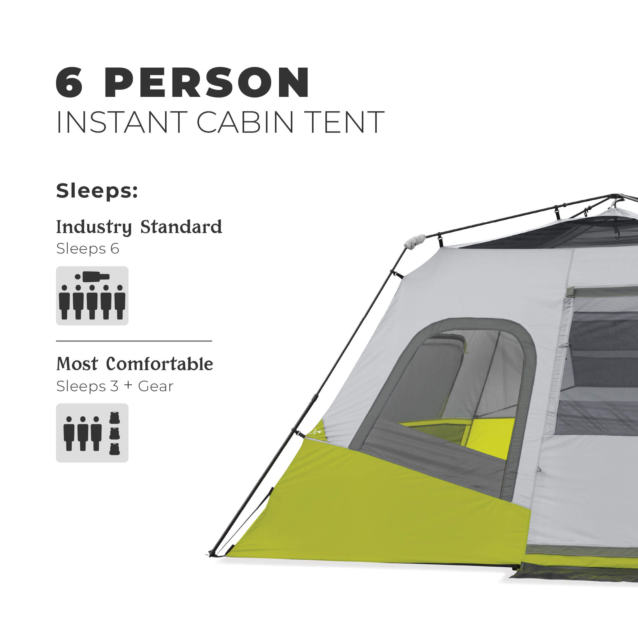 6 Person Instant Cabin Tent - Image 10
