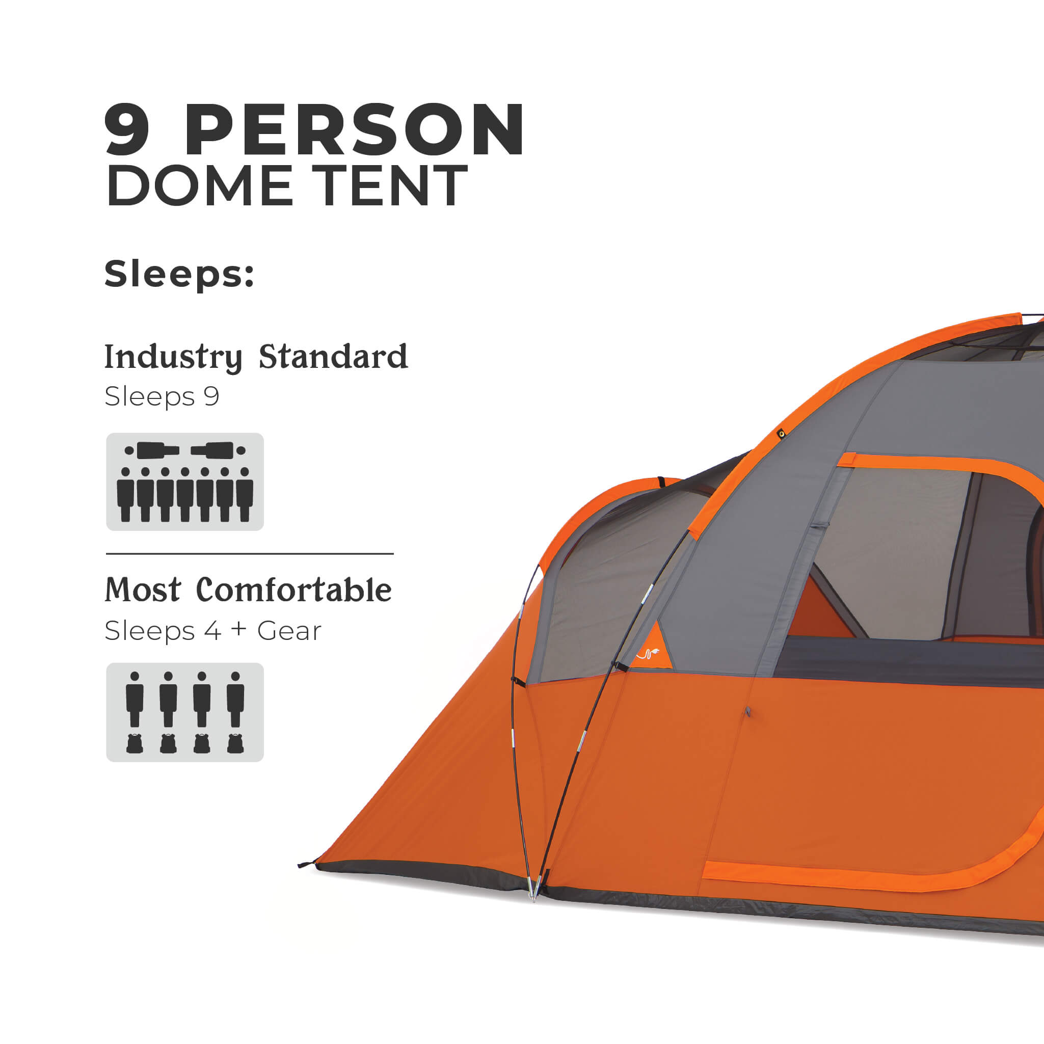 9 Person Extended Dome Tent - Image 6