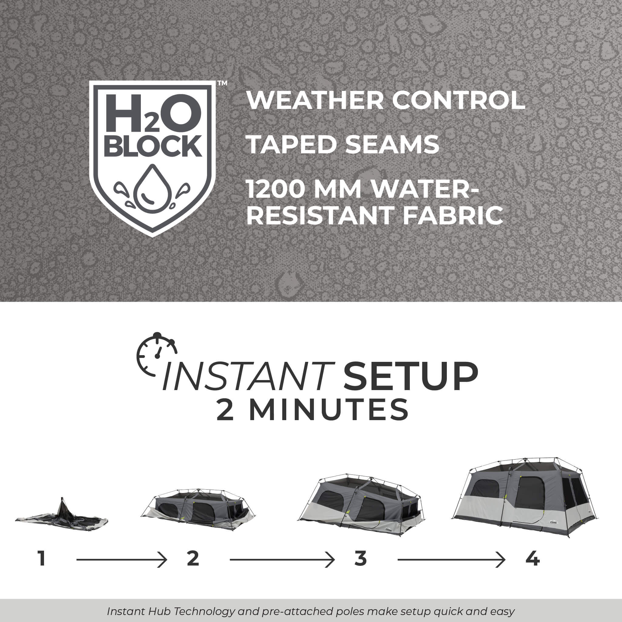 9 Person Instant Cabin Tent with Full Rainfly - Image 5