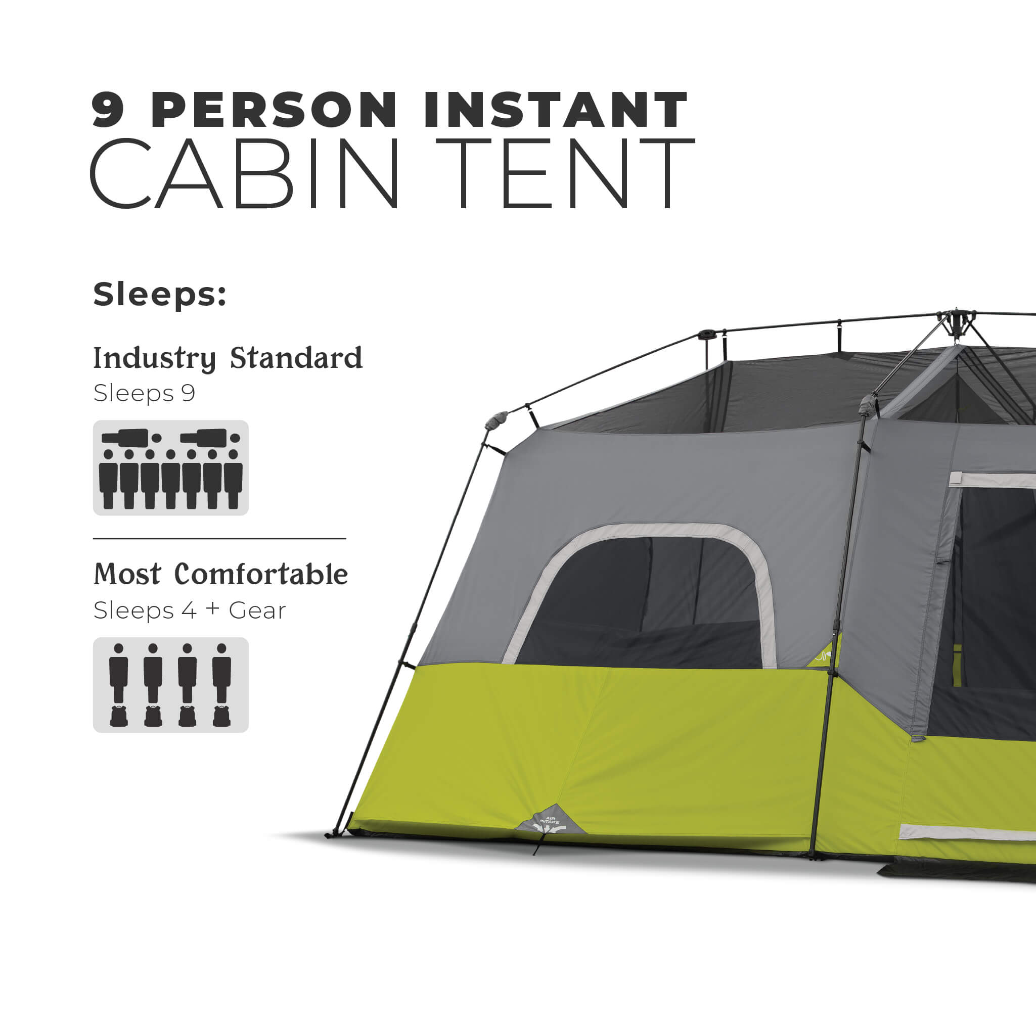 9 Person Instant Cabin Tent - Image 6