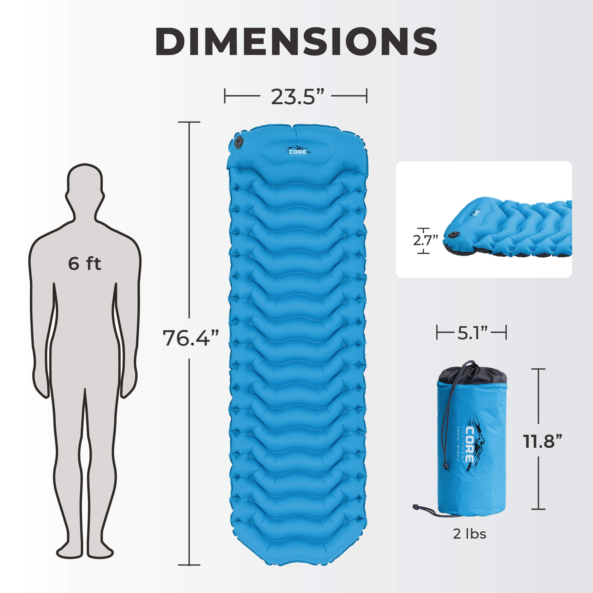 3 Season Insulated Lightweight Sleeping Pad - Image 4