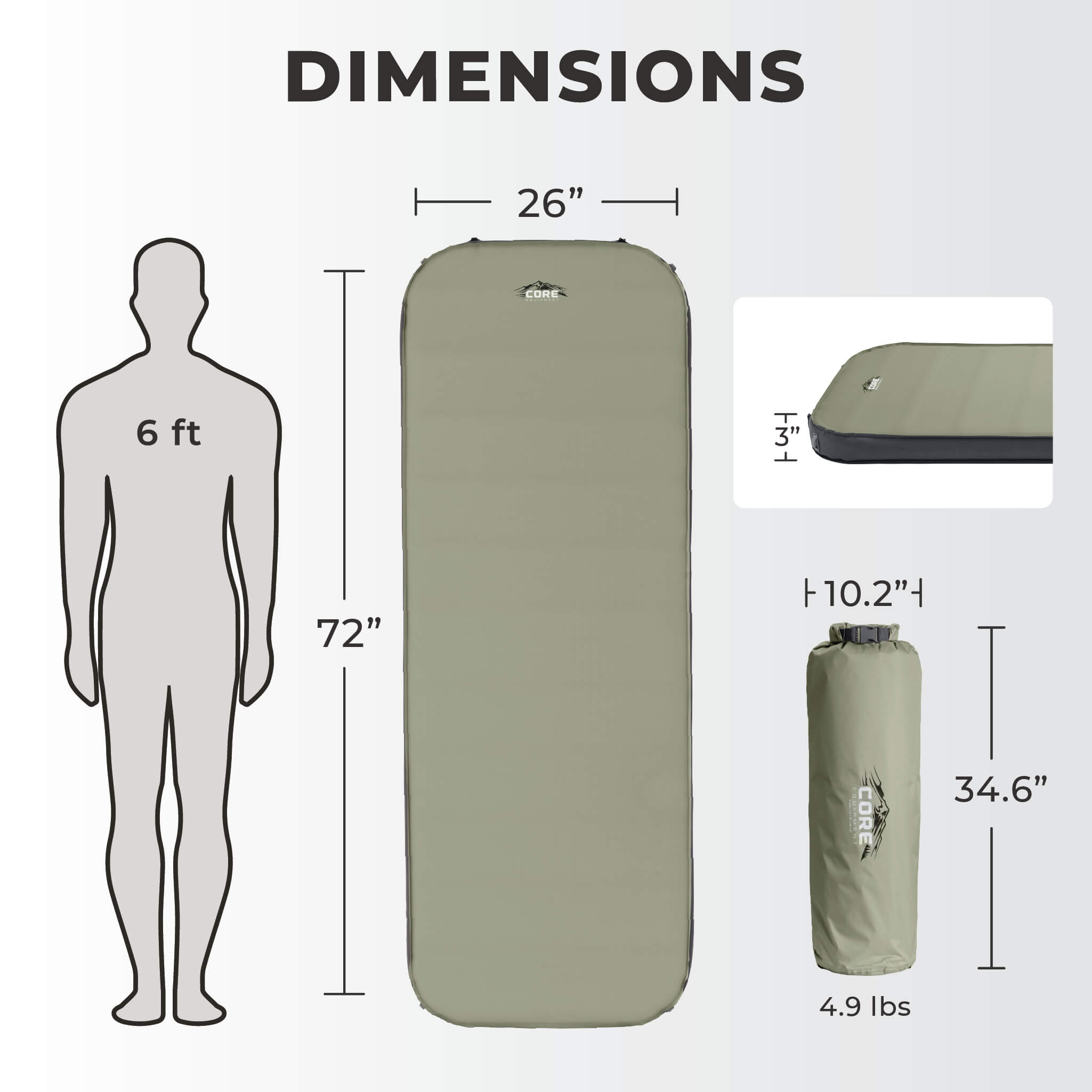 4 Season Self Inflating Camping Bed - Image 6